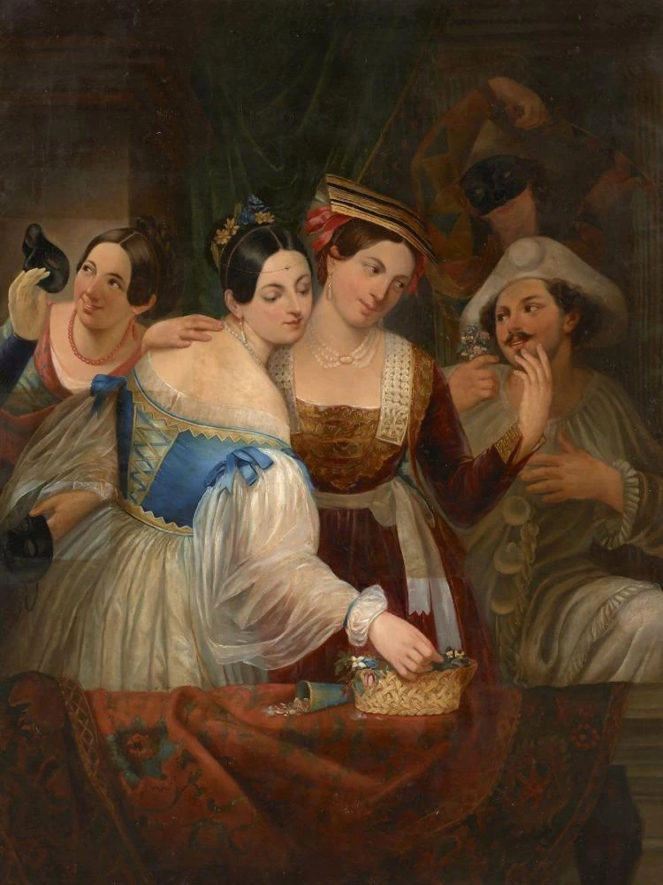 Il carnevale elegante con Arlecchino